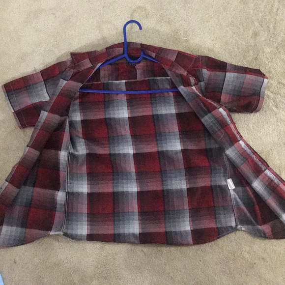 Short Sleeve Red Button up - Picture 2 of 2